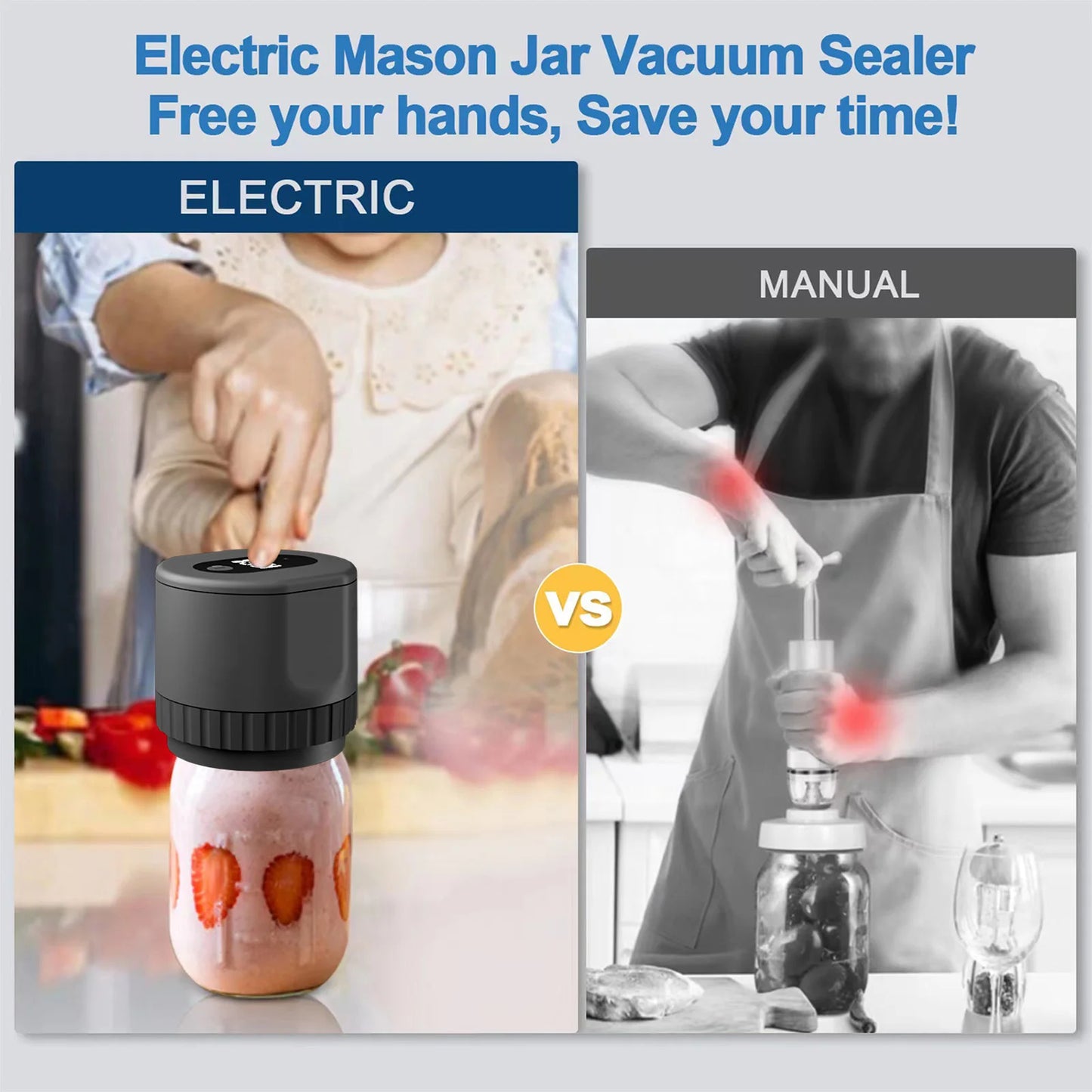 Seal Master ™ : Automatic Electric Jar Sealer