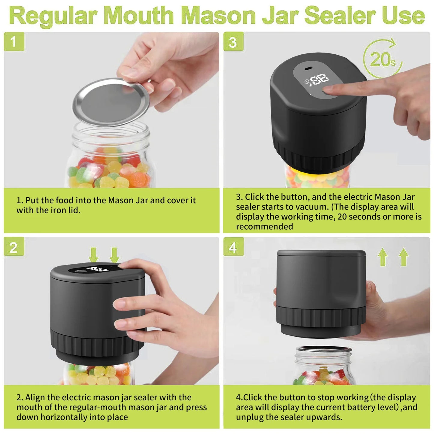 Seal Master ™ : Automatic Electric Jar Sealer